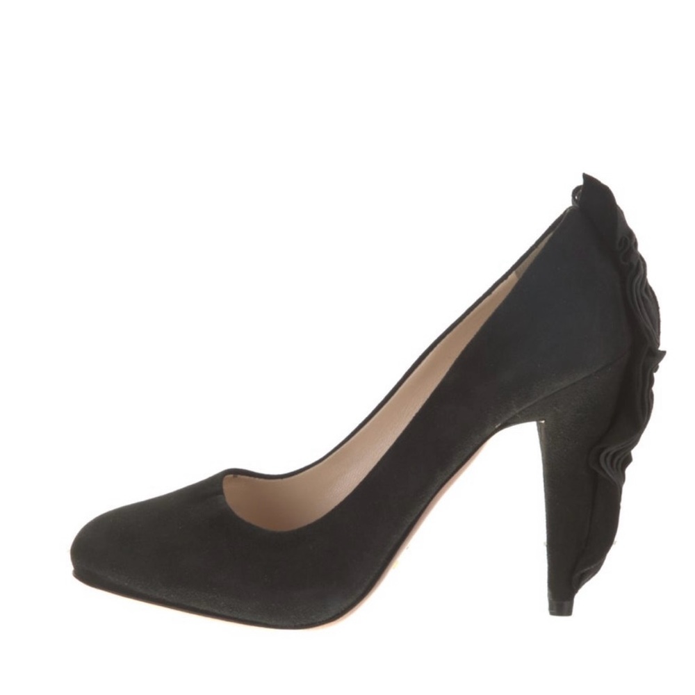Prada Suede Ruffle Embellishment Pumps - Picture 4 of 5